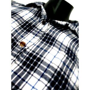 Chaps Blue/White Flannel Long Sleeve Shirt Men's Size XLTG